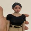 1/12 Scale Female Head Sculpt, Painted Pale Wheat Skin Head Carved Accessories for 6inch Action Figure Body, 1/12 Scale Makeup Female Head Sculpt Accessory - Finished Bald Head Only (Design B) view 1