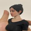 1/12 Scale Female Head Sculpt, Painted Pale Wheat Skin Head Carved Accessories for 6inch Action Figure Body, 1/12 Scale Makeup Female Head Sculpt Accessory - Finished Bald Head Only (Design B) view 4