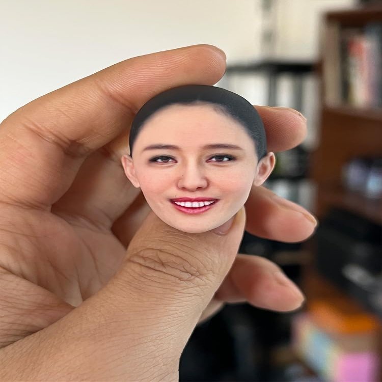 1/6 Scale Female Head Sculpt, Painted Pale Wheat Skin Famle Head Accessory for 12inch Action Figure Body, 1/6 Scale Makeup Female Head Carved - Finished Bald Head Only without Hair (Design E)