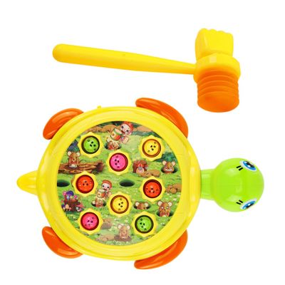 VOSAREA Educational Music Turtle Toy Electric Whack Toy for Boys and Girls Develop Intelligence Hand-Eye Coordination Random