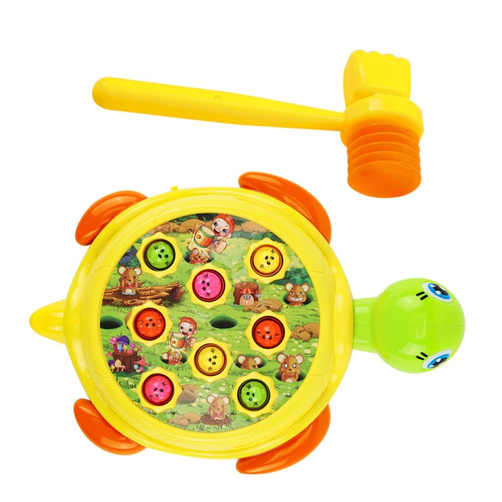 VOSAREA Educational Music Turtle Toy Electric Whack Toy for Boys and Girls Develop Intelligence Hand-Eye Coordination Random