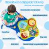 GLACER 3 in 1 Kids Play Center, Activity Walker w/ 3-Position Adjustable Seat, Music Tabletop, Wide Base & 2 Smooth Wheels, Toddle Station for 6-36 Months Old (Blue) view 3