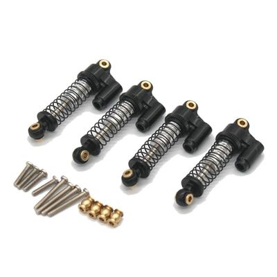 4PCS Metal Shock Absorber Damper for 1/18 Scale FMS Toyota Fj Cruiser Land Cruiser Arizona Jeep RC Car Upgrade Parts(Black)