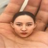 1/12 Scale Female Head Sculpt, Painted Pale Wheat Skin Head Carved Accessories for 6inch Action Figure Body, 1/12 Scale Makeup Female Head Sculpt Accessory - Finished Bald Head Only (Design C) view 3
