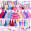 110PCS Doll Clothes and Accessories for 11.5 inch Dolls -Princess Gowns, Fashion Dresses, Slip Dresses, Top, Pants, Jumpsuit, Swimsuits, Shoes, Hangers, Doll Dress up Toys for Girls Kids Birthday Gift view 1