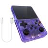 GRABOTE New R36S Retro Handheld Game Console with 128G 3.5 Inch IPS Screen Built-in 15000 Games Open Source Linux System 640x480 Resolution Portable Pocket Video Player (Purple) view 2