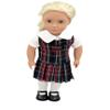 18 inch Doll Outfit-School Plaid Jumper Include Blouse and Hair Accessory/Add on Option: Sock and Shoe (Doll is not Included) (Zip Jumper,Sock,Matte Black Shoe, Plaid 56) view 1
