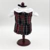 18 inch Doll Outfit-School Plaid Jumper Include Blouse and Hair Accessory/Add on Option: Sock and Shoe (Doll is not Included) (Zip Jumper,Sock,Matte Black Shoe, Plaid 56) view 2