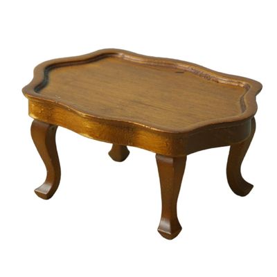 1/12 Dollhouses Miniature Coffee Table Natural Wood Table for Realistic Scene and Charm Home Decoration Display Accessor