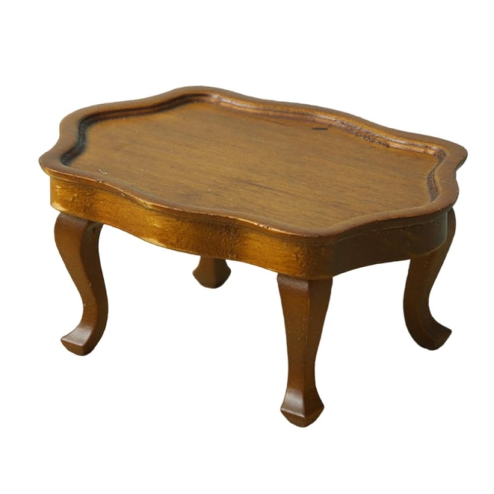 1/12 Dollhouses Miniature Coffee Table Natural Wood Table for Realistic Scene and Charm Home Decoration Display Accessor