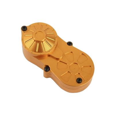 1pc 1/8 Metal Transmission Gearbox Gear Box Case Cover Peanut Shell Housing for Losi LMT 1:8 RC Car New Upgrades Parts Accessories(Golden)