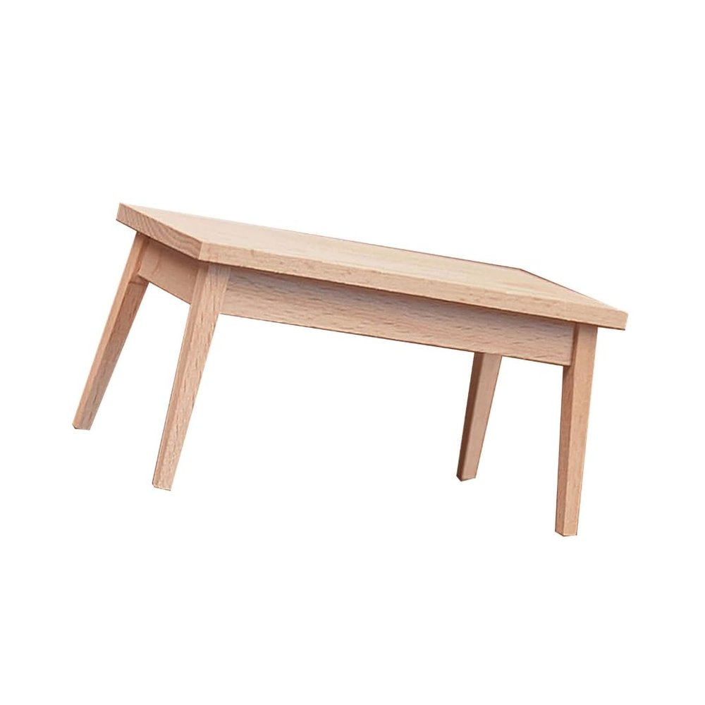 1/12 Scale Miniature Wood Chair/Table for Dollhouses Decoration and Scene Enhancement Furniture Figurine