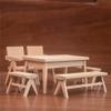 1/12 Scale Miniature Wood Chair/Table for Dollhouses Decoration and Scene Enhancement Furniture Figurine view 2
