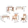 1/12 Scale Miniature Wood Chair/Table for Dollhouses Decoration and Scene Enhancement Furniture Figurine view 3