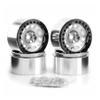 4pcs Metal 2.2" Beadlock Rim Hub Compatible with 1/10 RC Crawler Car(Silver) view 1