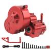 CNC Metal Transmission Cutoff Gearbox with Gear for Axial SCX10 AX10 for Wraith 1/10 RC Crawler Car Truck New Upgrade Parts(Red) view 1