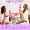Toylink Unicorn Gifts for Girls Age 4 5 6 7 8 9 10, Kids Unicorn Toys with Mini Karaoke Machine/Glowing Blanket/Night Light/Headband/Bracelets, Birthday Graduation Gifts for Daughter Niece view 4