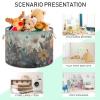 Kigai Wildflowers Blanket Basket with Cotton Rope Handles Baby Laundry Bakset Collapsible Fabric Storage Bin for Living Room Bedroom Nursery Home Organizing, 20x14 inch view 4