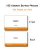 100 Essential German Phrases Flash Cards for Adults - Learn German Phrases for Beginners with Durable & Portable Flashcards- German Flashcards Simple Phrases view 2