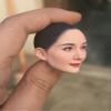 1/12 Scale Female Head Sculpt, Painted Pale Wheat Skin Head Carved Accessories for 6inch Action Figure Body, 1/12 Scale Makeup Female Head Sculpt Accessory - Finished Bald Head Only (Design F) view 3