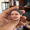 1/12 Scale Female Head Sculpt, Painted Pale Wheat Skin Head Carved Accessories for 6inch Action Figure Body, 1/12 Scale Makeup Female Head Sculpt Accessory - Finished Bald Head Only (Design E) view 4