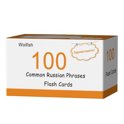 100 Essential Russian Phrases Flash Cards for Adults - Learn Russian Phrases for Beginners with Durable & Portable Flashcards- Russian Flashcards Simple Phrases