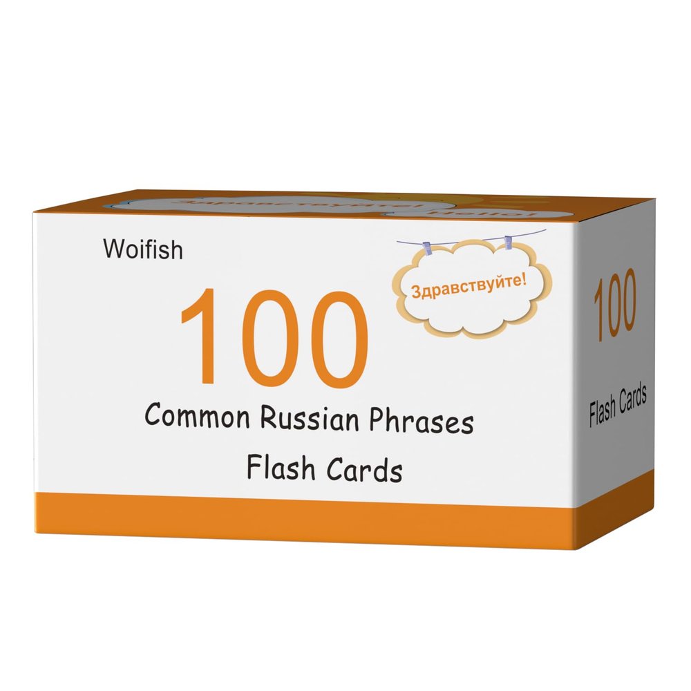 100 Essential Russian Phrases Flash Cards for Adults - Learn Russian Phrases for Beginners with Durable & Portable Flashcards- Russian Flashcards Simple Phrases