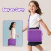 ProCase Hard Carrying Case for Little Tikes Story Dream Machine Starter Set, Kids Large Toy Bag Travel Portable Storage Box for Boy Girl Littles Character Books, Container with Shoulder Strap -Purple view 2