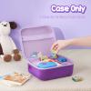 ProCase Hard Carrying Case for Little Tikes Story Dream Machine Starter Set, Kids Large Toy Bag Travel Portable Storage Box for Boy Girl Littles Character Books, Container with Shoulder Strap -Purple view 3