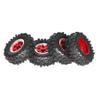 4pcs 51mm 1.0" Metal Beadlock Tire Set Compatible with 1/18 1/24 RC Crawler Car Upgrade Parts Accessories(Black) view 4