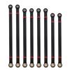 Metal Suspension Tie Rod Wheelbase 313mm Connecting Rod for 1/10 RC Crawler Axial SCX10 RGT 86100 RC Car Upgrade Parts(Black (D 7mm)) view 1