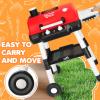 Kids Play Kitchen Toys, Kids BBQ Grill Playset with Smoke Sound Light, 2-Layer Barbecue Toy with Wheels, Outdoor Play Food Toys Cooking Set for Toddlers 3-5, Birthday for Boys Girls view 3