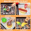 Kids Play Kitchen Toys, Kids BBQ Grill Playset with Smoke Sound Light, 2-Layer Barbecue Toy with Wheels, Outdoor Play Food Toys Cooking Set for Toddlers 3-5, Birthday for Boys Girls view 4