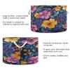 Kigai Colorful Flowers Blanket Basket with Cotton Rope Handles Baby Laundry Bakset Collapsible Fabric Storage Bin for Living Room Bedroom Nursery Home Organizing, 20x14 inch view 3