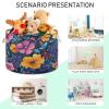 Kigai Colorful Flowers Blanket Basket with Cotton Rope Handles Baby Laundry Bakset Collapsible Fabric Storage Bin for Living Room Bedroom Nursery Home Organizing, 20x14 inch view 4