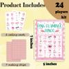 Flamingo Bingo Game Cards For Adults, Pink Flamingo Bingo Cards Game For Family Hawaiian Holidays Friends Gatherings, Ideal For Summer Luau Party Game, 24 Players Birthday Party Supplies Favors, 008 view 2