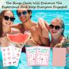 Flamingo Bingo Game Cards For Adults, Pink Flamingo Bingo Cards Game For Family Hawaiian Holidays Friends Gatherings, Ideal For Summer Luau Party Game, 24 Players Birthday Party Supplies Favors, 008 view 4