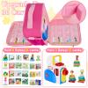 Carrying Case Compatible with Little Tikes Story Dream Machine Starter Set, Portable Toys Bag with Shoulder Strap fits for Little Tikes Projector, Character, Audio Play, Pink (Bag Only) view 3