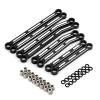 Compatible with Trxs for TRX4M for Bronco for Defender 1/18 RC Crawler Car Model Metal Linkage Tie Link Rod Kit Heightened Upgrade Parts RC Tie Link Rods(Black) view 1