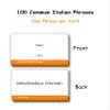 100 Essential Italian Phrases Flash Cards for Adults - Learn Italian Phrases for Beginners with Durable & Portable Flashcards- Italian Flashcards Simple Phrases view 2