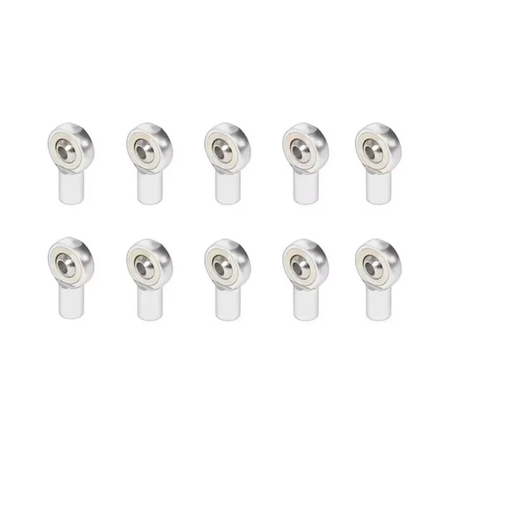 10pcs M2.5 Link Rod Joint Ball Metal End Head Holder for RC Model Car Boat Airplane Trucks Upgrade Parts Accessories RC Tie Link Rods(Silver)