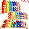 8 Sets Wood Xylophone for Kids Musical Toy Instrument with 16 Pcs Mallets Wooden Percussion Kit for Preschool Toddlers Educational Music Learning view 1