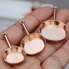 1/12 Scale Dollhouses Kitchen Accessory Metal Pans Set 3Size Miniature Frying Pans for Craft Project Model Kitchen Setti view 4