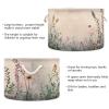 Kigai Wildflower Blanket Basket with Cotton Rope Handles Baby Laundry Bakset Collapsible Fabric Storage Bin for Living Room Bedroom Nursery Home Organizing, 20x14 inch view 3