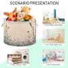 Kigai Wildflower Blanket Basket with Cotton Rope Handles Baby Laundry Bakset Collapsible Fabric Storage Bin for Living Room Bedroom Nursery Home Organizing, 20x14 inch view 4