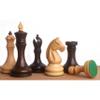 3.8" Candidates Series Minimalist Chess Set- Chess Pieces Only- Mahogany Stained Boxwood view 1