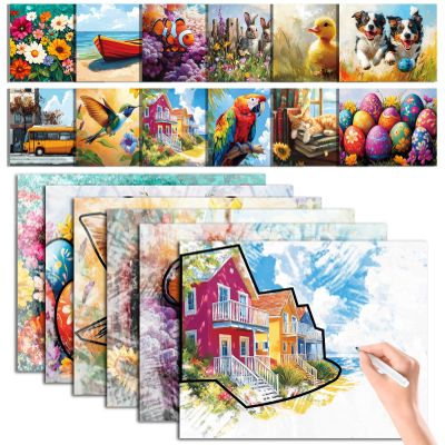 12 Pack Reusable Water Doodle Coloring Set for Seniors Dementia Activities Animals Water Painting Toys for Alzheimer's Painting Gifts for Nursing Home Patients