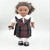 18 inch Doll Outfit-School Plaid Jumper Include Blouse and Hair Accessory/Add on Option: Sock and Shoe (Doll is not Included) (Split Jumper,Sock,Matte Black Shoe, Plaid 56) view 3