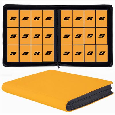 12 Pocket 720 Pockets Trading Card Binder, Ringless Side Loading Card Holder Album, Trading Card Album Fit for YuGiOh, MTG, TCG, Game, Sports, Business Cards (Yellow)