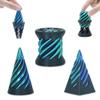 3 Packs Impossible Spiral Cone Fidget Toys,3D Printed Pyramid Passthrough Sculpture,Mini Sensory Toy for Stress Relief Anxiety,Stocking Stuffers for Adults & Kids Gifts (Green Black) view 1